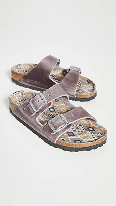 Shop Birkenstock Arizona Sandals In Lavendar Blush