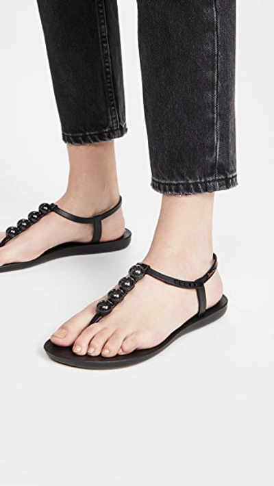 Shop Ipanema Pearl Ii T Strap Sandals In Black