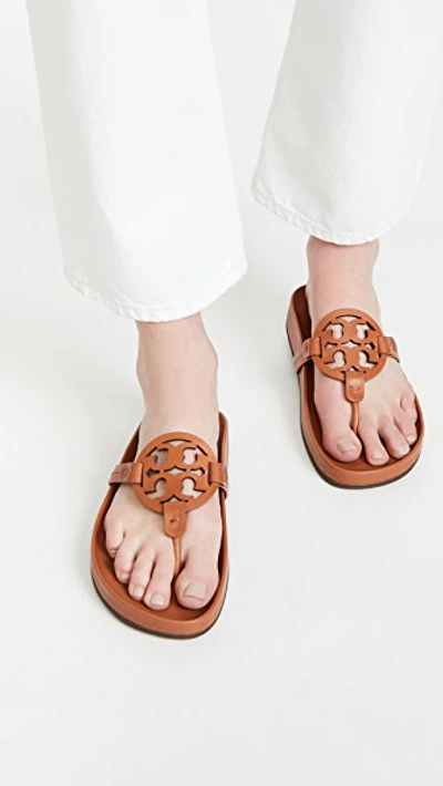 Shop Tory Burch Miller Cloud Sandals In Aged Camello