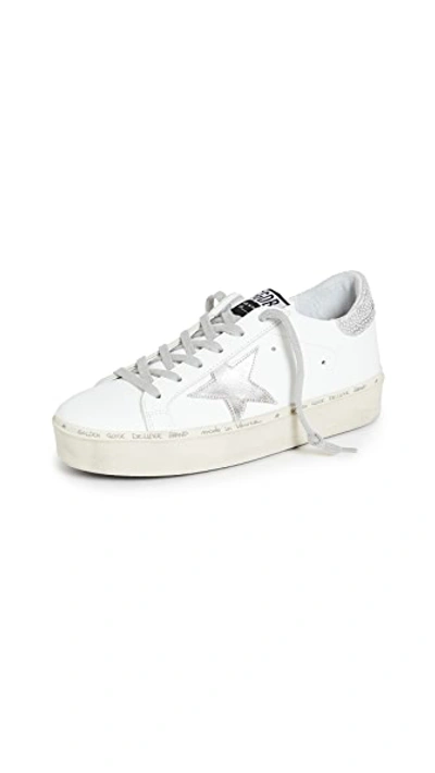 Golden Goose Hi Star Sneakers White/silver In White/silver