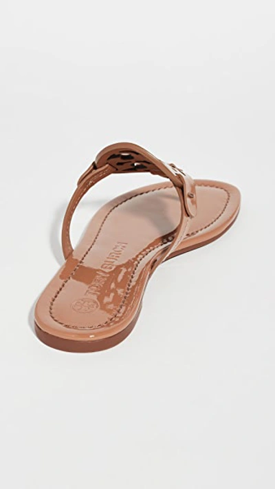 Tory Burch Miller Soft Leather Thong Sandals In Tan