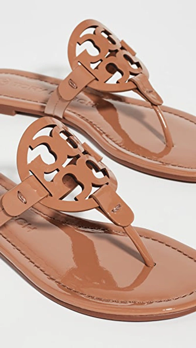 Tory Burch Miller Soft Leather Thong Sandals In Tan