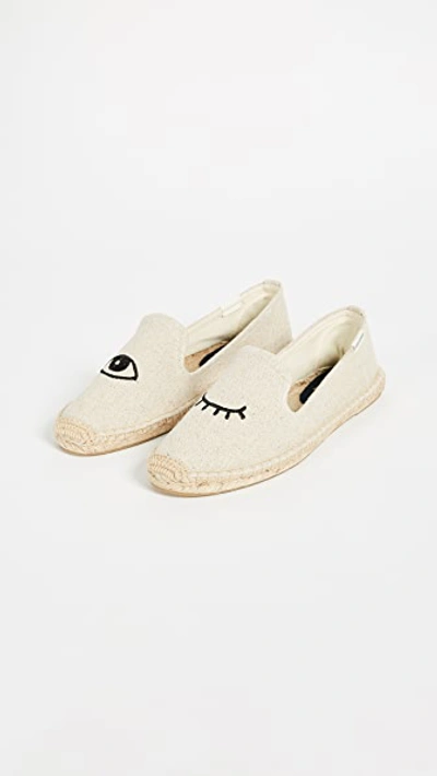 Soludos Jason Polan Wink Smoking Slipper Espadrille Flats In Wink Sand ModeSens