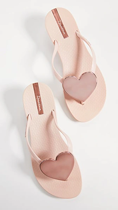 Wave Heart Flip Flops