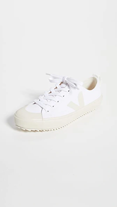 Veja Wata Ii Pierre Canvas Sneakers In White/pierre