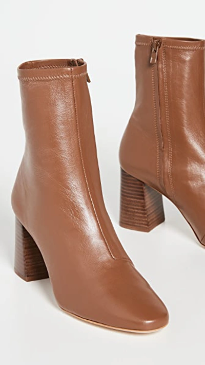 Loeffler Randall Elise Slim Ankle Booties With Block Heel In Acorn