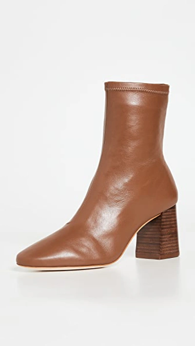 Loeffler Randall Elise Slim Ankle Booties With Block Heel In Acorn