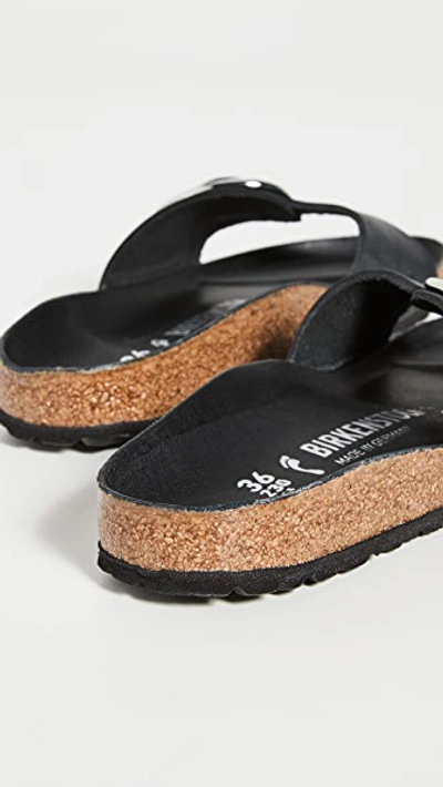 Birkenstock Madrid Big Buckle Slides In Black