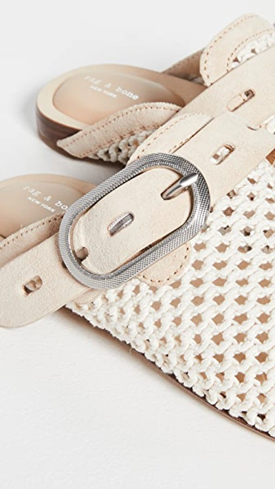 Shop Rag & Bone Ansley Slide Flats In Natural Net