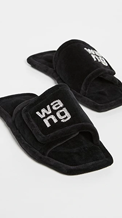 Shop Alexander Wang Lana Padded Logo Slippers