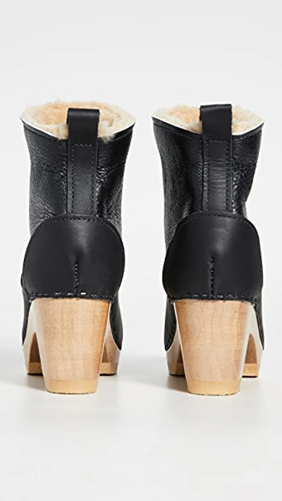 Shop No.6 Pull On Shearling High Heel Boots Ink Aviator