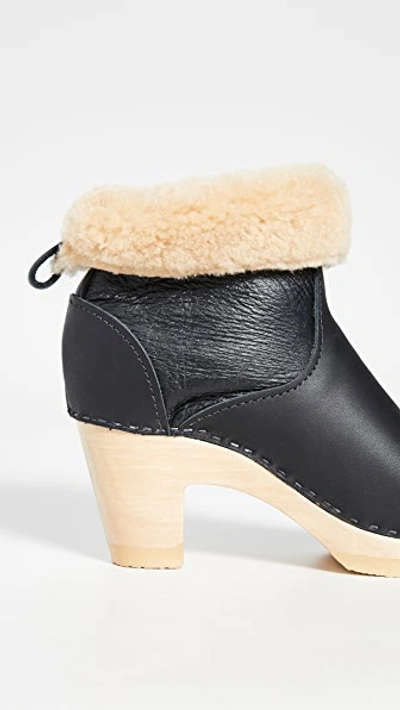 Shop No.6 Pull On Shearling High Heel Boots Ink Aviator