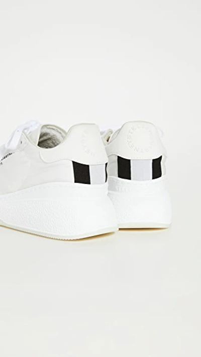 Shop Stella Mccartney Runner Loop Sneakers In White/black