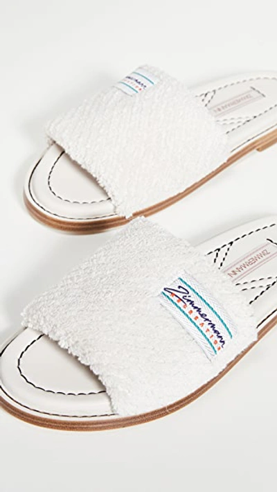 Shop Zimmermann Chubby Terry Towel Slides In Natural