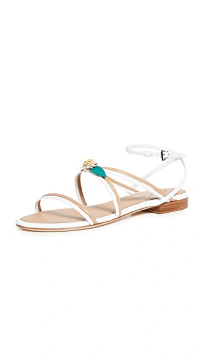 Shop Fabrizio Viti Alice Sandals In White/beige