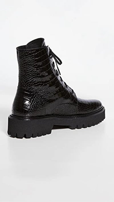 Shop Freda Salvador Emi Lug Sole Lace Up Boots In Black