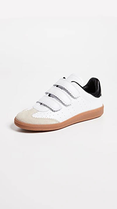 Isabel Marant Beth Leather Low-top Sneakers In White