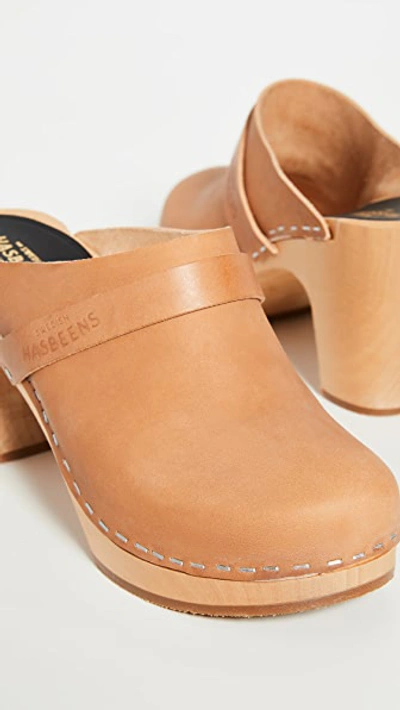Shop Swedish Hasbeens Slip In Classic Clogs In Nature