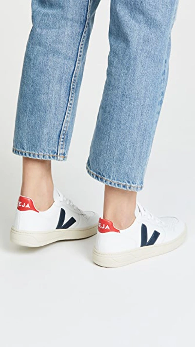 Shop Veja V-10 Sneakers White/nautico/pekin