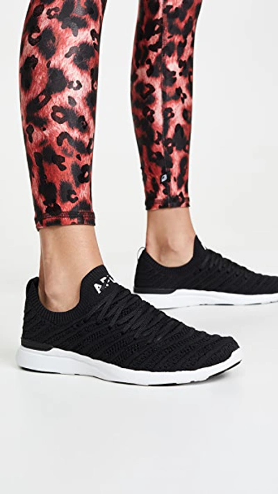 Apl Athletic Propulsion Labs Techloom Wave Two-way Running Sneakers In Black/white