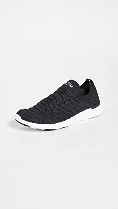 Apl Athletic Propulsion Labs Techloom Wave Two-way Running Sneakers In Black/white