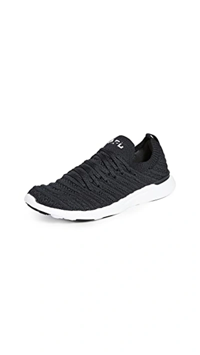 Apl Athletic Propulsion Labs Techloom Wave Two-way Running Sneakers In Black/white