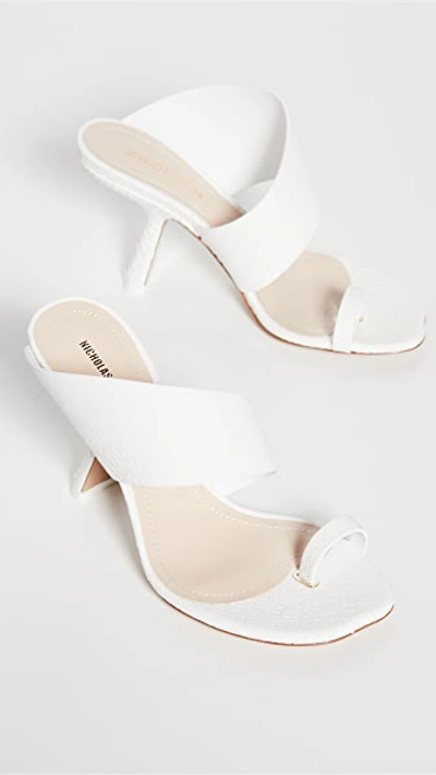 Shop Nicholas Kirkwood 90mm Brasilia Mules In White