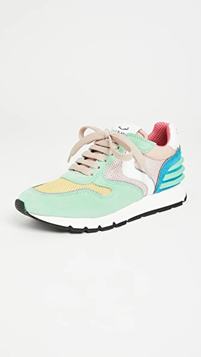 Shop Voile Blanche Julia Power Mesh Sneakers In Aqua Marine