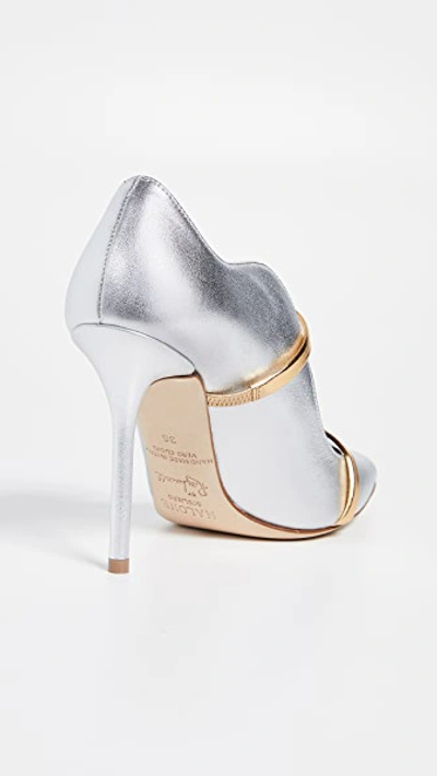 Shop Malone Souliers Maureen Pumps In Silver/gold