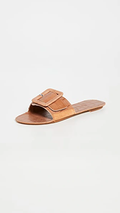 Shop Definery Loop Open Slides In Cuoio