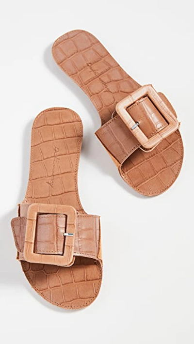 Shop Definery Loop Open Slides In Cuoio