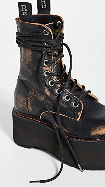 Double Stacked Lace Up Boots