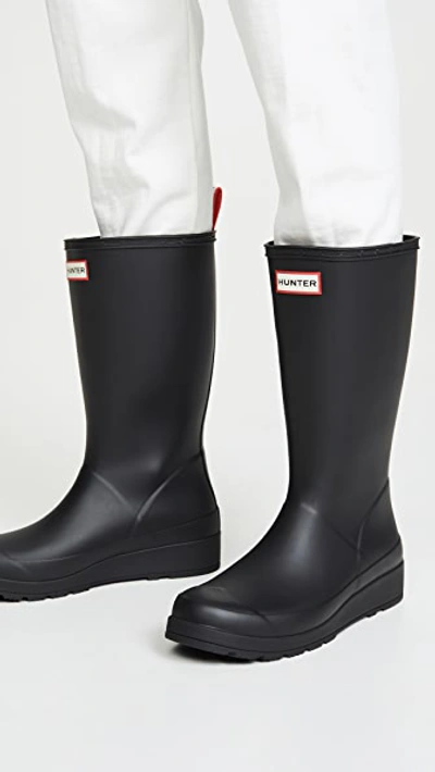 Hunter Original Play Tall Waterproof Rain Boot In Black