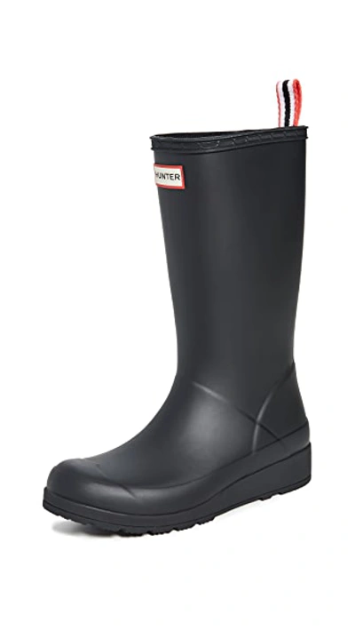 Hunter Original Play Tall Waterproof Rain Boot In Black