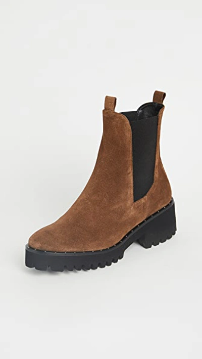 Freda Salvador Women's Brooke Waterproof Chelsea Boots In Brown Suede |  ModeSens