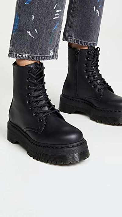 Dr. Martens Jadon Vegan Ii Mono Platform Boots In Black