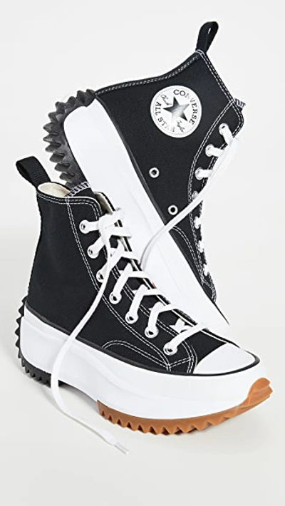 Shop Converse Run Star Hike Hi Sneakers In Black/white/gum