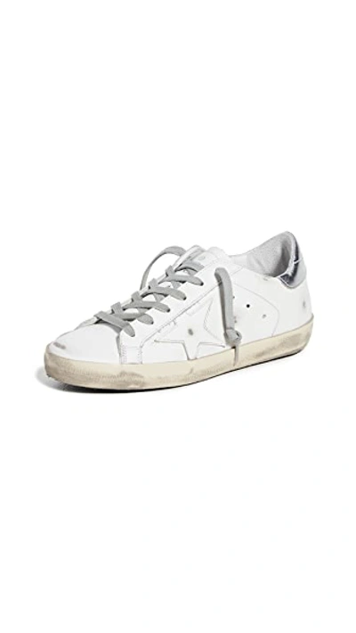 Shop Golden Goose Superstar Sneakers White/silver