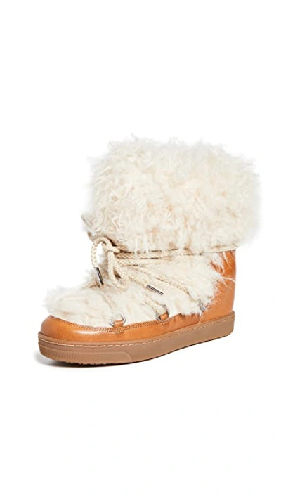Shop Isabel Marant Nowles Boots In Natural