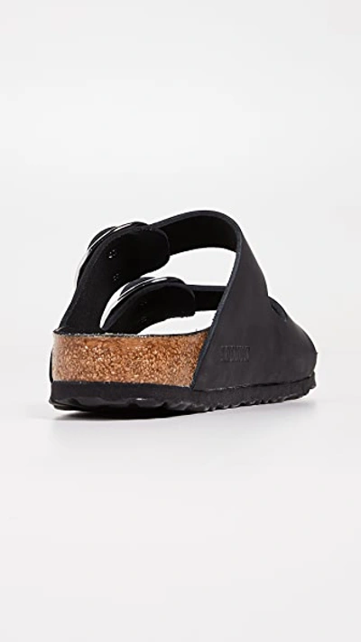 Birkenstock Arizona Big Buckle Birko Flor Womens Sandals In Black