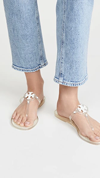 Tory Burch Mini Miller Jelly Flat Thong Sandals In Clear