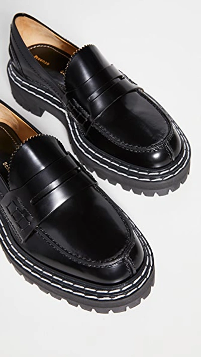 Shop Proenza Schouler Lug Sole Loafers Black 39