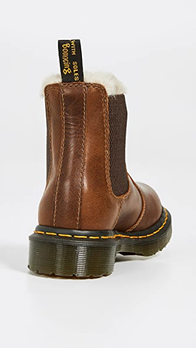 Dr. Martens 2976 Leonore Fur Lined Chelsea Boots In Brown | ModeSens