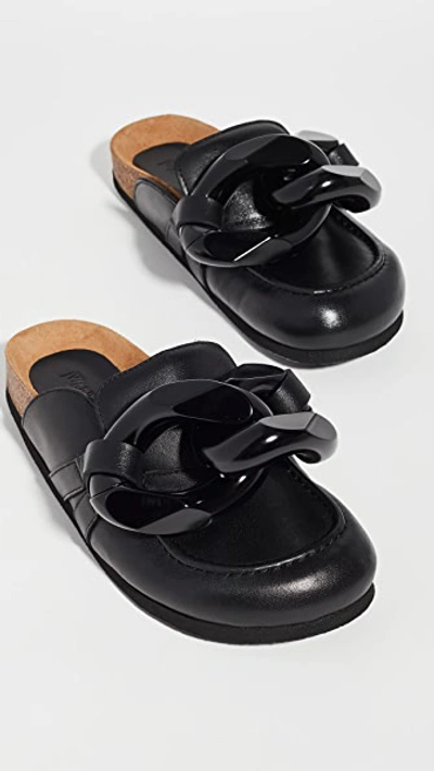 Shop Jw Anderson Chain Mules In Nero