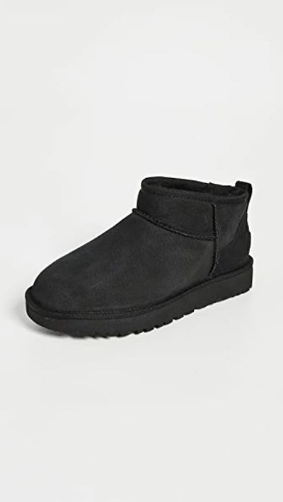 Ugg Classic Ultra Mini Boots Black In Black