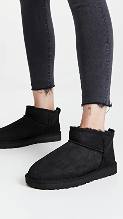 Ugg Classic Ultra Mini Boots Black In Black
