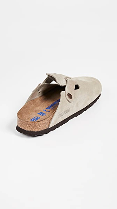 Shop Birkenstock Boston Sfb Clogs Taupe