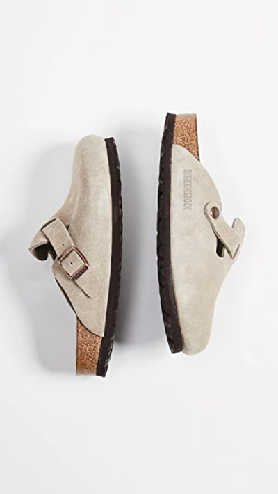 Shop Birkenstock Boston Sfb Clogs Taupe