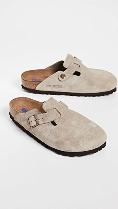 Shop Birkenstock Boston Sfb Clogs Taupe