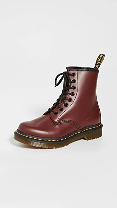 Shop Dr. Martens' 1460 W 8 Eye Boots In Cherry Red